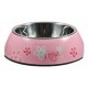 Rogz Bowlz voerbak voor honden - Pink Hibiscus